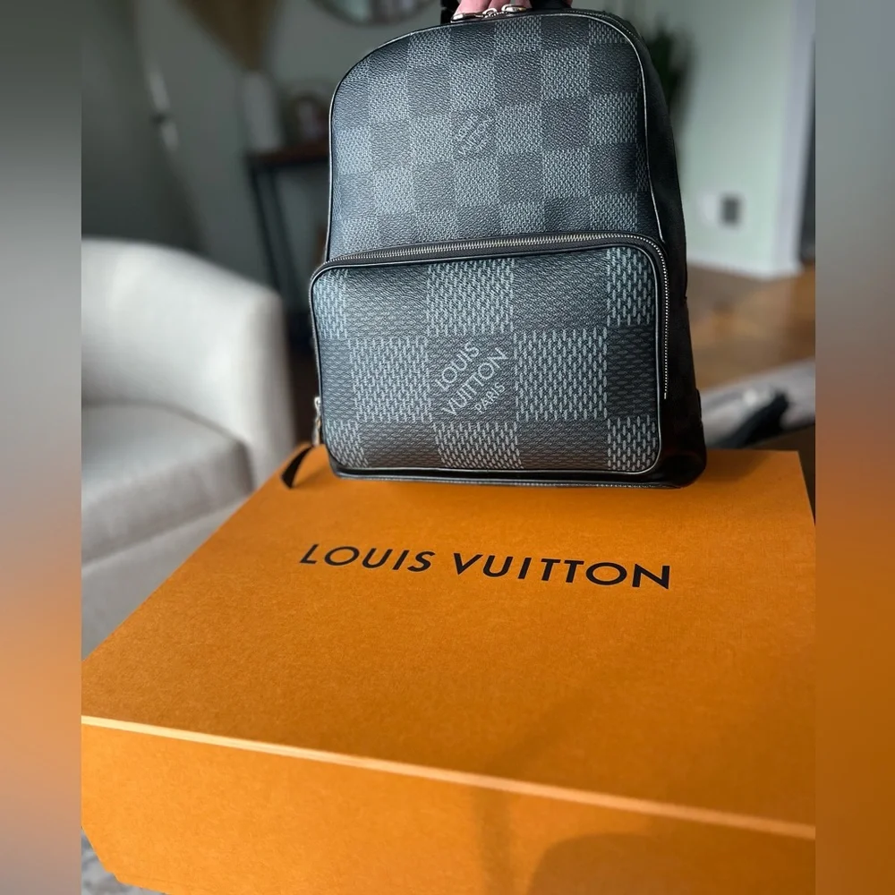 Louis Vuitton Black Damier Graphite Canvas Backpack
